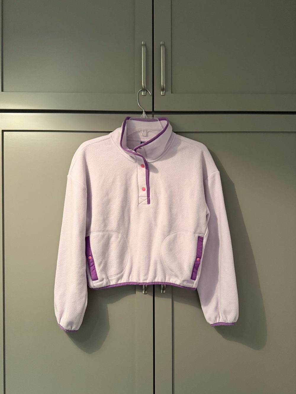 Old Navy Lilac Fleece Pullover with Purple Trim